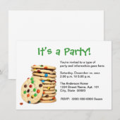 クッキーパーティーの招待状 招待状 (正面/裏面)