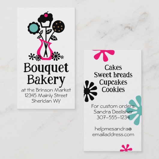 クッキーブーケベーキング名刺4 名刺 (正面/裏面)