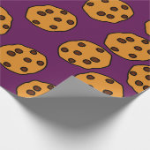 クッキープリントオン紫ラッピング紙 ラッピングペーパー (角)