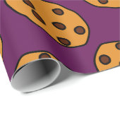 クッキープリントオン紫ラッピング紙 ラッピングペーパー (ロールコーナー)