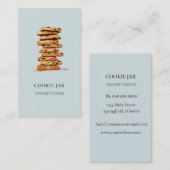 クッキーベーカリー水の色ブルーの名刺 名刺 (正面/裏面)