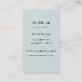 クッキーベーカリー水の色ブルーの名刺 名刺 (裏面)