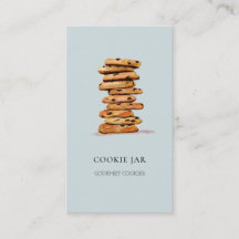 クッキーベーカリー水の色ブルーの名刺