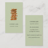 クッキーベーカリー水カラーミントグリーン名刺 名刺 (正面/裏面)