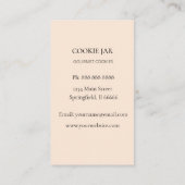 クッキーベーカリー水彩桃の名刺 名刺 (裏面)