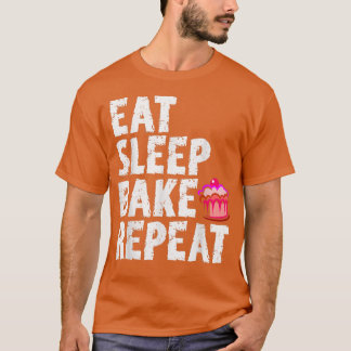 クッキーベーカーズベーキング食べシェフスリープベイクリピートC Tシャツ
