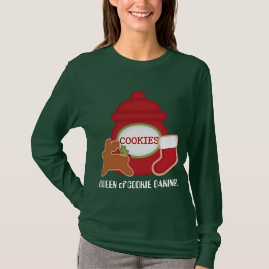 クッキーベーキングのクリスマスTシャツ Tシャツ (正面)