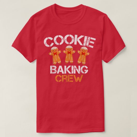 クッキーベーキングクルーおもしろいクリスマスパジャマスファミリー Tシャツ (デザイン正面)