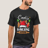 クッキーベーキングクルーおもしろいクリスマス Tシャツ (正面)