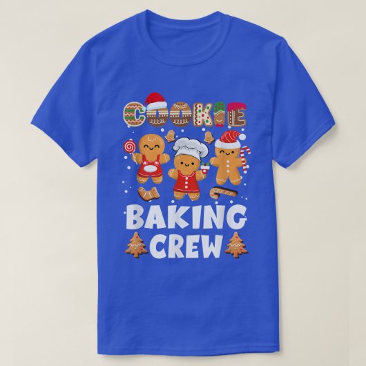 クッキーベーキングクルークリスマスサンタファミリージンガーバー Tシャツ (デザイン正面)