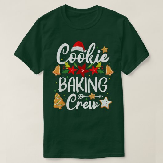 クッキーベーキングクルークリスマスサンタファミリージンガーバー Tシャツ (デザイン正面)
