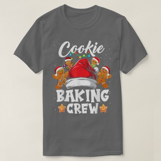 クッキーベーキングクルークリスマスサンタファミリージンガーバー Tシャツ (デザイン正面)