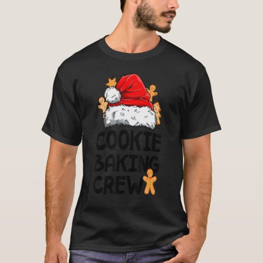 クッキーベーキングクルークリスマスサンタファミリージンガーバー Tシャツ (正面)