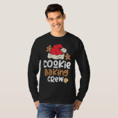 クッキーベーキングクルークリスマスサンタファミリー Tシャツ (正面フル)