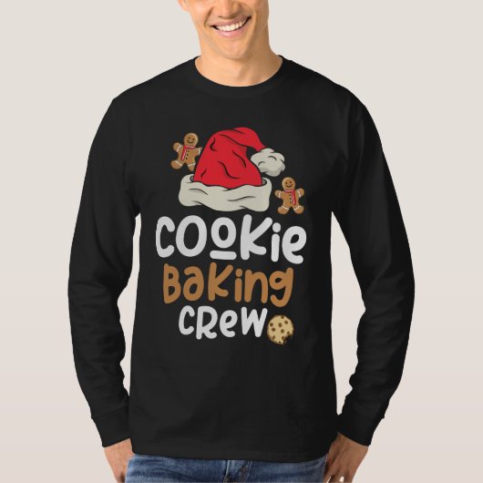 クッキーベーキングクルークリスマスサンタファミリー Tシャツ (正面)