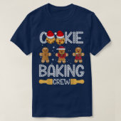 クッキーベーキングクルークリスマスサンタファミリー Tシャツ (デザイン正面)
