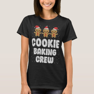 クッキーベーキングクルーシャツクリスマスファミリーギンガーバー Tシャツ