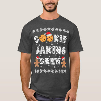 クッキーベーキングクルージンジャーブレッドマンとクリスマス帽子 Tシャツ