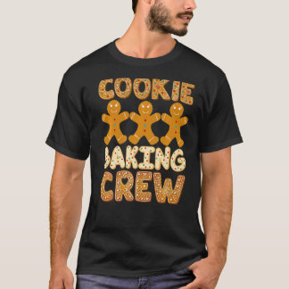 クッキーベーキングクルージンジャーブレッドマンキュートファミリーバ Tシャツ