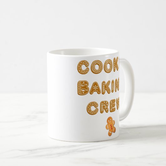 クッキーベーキングクルーファミリーマッチンググループクリスマス コーヒーマグカップ (正面右)
