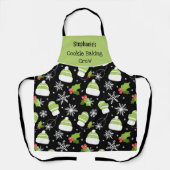 クッキーベーキングクルー冬クリスマスパターンカスタム エプロン (正面)