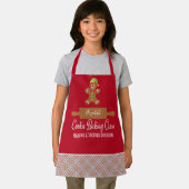 クッキーベーキングクルー赤い格子模様クリスマスエプロン エプロン (インサイチュ)