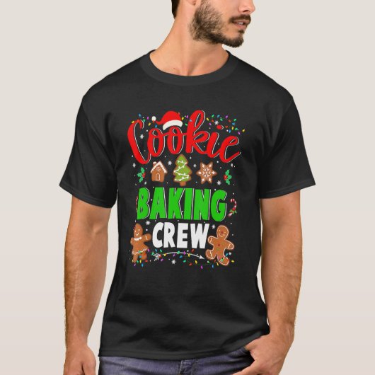 クッキーベーキングクルーChristmas Gingerbread Santa Fam Tシャツ (正面)