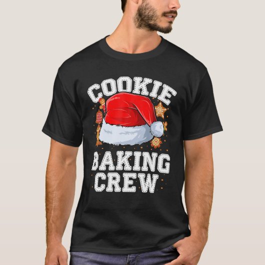 クッキーベーキングクルーSanta Gingerbread メリーチーム Tシャツ (正面)