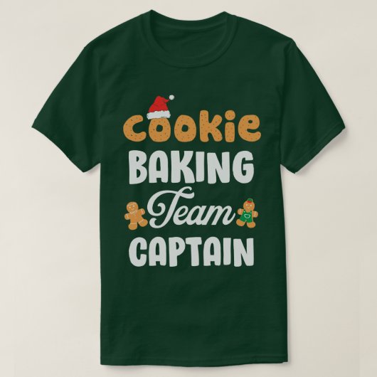 クッキーベーキングチームキャプテンジンガおもしろいーブレッドクイ Tシャツ (デザイン正面)