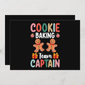 クッキーベーキングチームキャプテンファミリークリスマス 招待状 (正面/裏面)