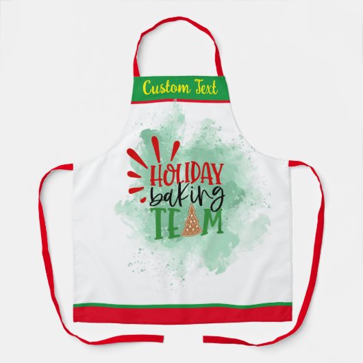 クッキーベーキングチームクリスマスベーキングチームエプロン エプロン (正面)