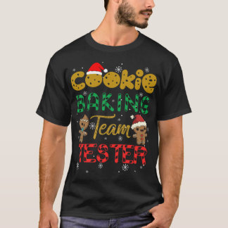 クッキーベーキングチームテスタージンジャーブレッドクリスマス Tシャツ