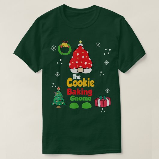 クッキーベーキング格言おもしろいクリスマスパジャマ Tシャツ (デザイン正面)