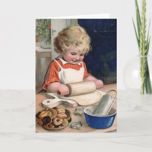 "クッキーベーキング"のクリスマスカード シーズンカード (正面)