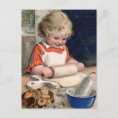 "クッキーベーキング"のクリスマスカード シーズンポストカード (正面)