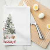 クッキーホリデーズフェスティバルカワイアヒル キッチンタオル (四つ折り)