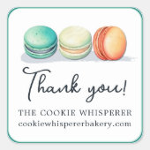 クッキーホームベーカリーありがとう スクエアシール (正面)