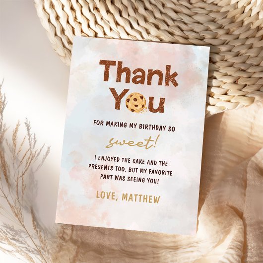 クッキーボーイバースデーパーティー サンキューカード