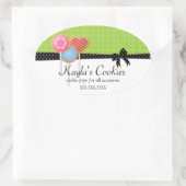 クッキーポップグリーンベーカリー 楕円形シール (バッグ)