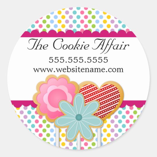 クッキーポップベーカリーボックスシール ラウンドシール (正面)