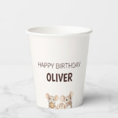 クッキーマウステーマキッドパーティー紙カップ 紙コップ (裏面)