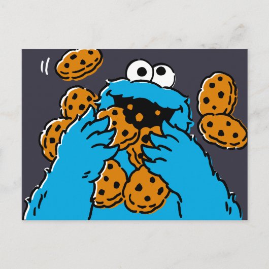 クッキーモンスターがクッキーを食べ尽くす ポストカード (正面)