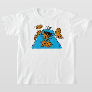 クッキーモンスターがクッキーを食べ尽くす Tシャツ