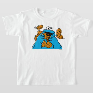 クッキーモンスターがクッキーを食べ尽くす Tシャツ