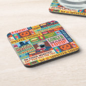 クッキーモンスターのグルメトラックパターン コースター (左側)