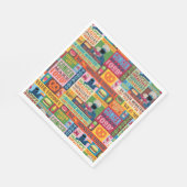 クッキーモンスターのグルメトラックパターン スタンダードランチョンナプキン (角)