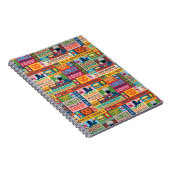 クッキーモンスターのグルメトラックパターン ノートブック (右側)