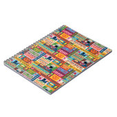 クッキーモンスターのグルメトラックパターン ノートブック (左側)