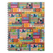 クッキーモンスターのグルメトラックパターン ノートブック (正面)