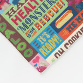 クッキーモンスターのグルメトラックパターン フリースブランケット (角)